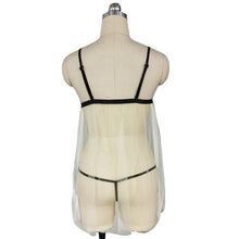 Load image into Gallery viewer, See Through Night Dress Lingerie Nightwear Vintage Womens Cloithing Sexy Spaghetti Strap Elegant Embroidery Sexy Hot Erotic