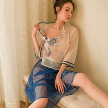 Load image into Gallery viewer, See through Hot Sexy Party Costume Tang Hanfu Chinese Ancient Clothing Fairy Princess Sleepwear Babydoll Lingerie Nightwear Set