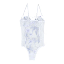Load image into Gallery viewer, See-through Mesh Backless Lingerie Bodysuits Womens Erotic Sexy Floral Butterfly Embroidery Lace-up Sheer Leotard Costume