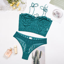 Load image into Gallery viewer, Sensual Lingerie Sling Underwear Set Floral Embroidery Transparent Exotic Brief Sets Ladies Sexy Lace Intimate Erotic Costumes