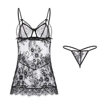 Load image into Gallery viewer, Sexy Backless Seductive Halter Pajamas Sheer Nightgown Sexy Costumes Exotic Lingerie Femme Sexy Slutty Clothes See Through