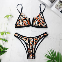 Load image into Gallery viewer, Sexy Bandeau Bikinis 2021 New V Neck Bikini Swimsuits Push Up Swimwear Female Brazilian Bikini Set Bathing Suits Biquini 3418