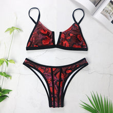Load image into Gallery viewer, Sexy Bandeau Bikinis 2021 New V Neck Bikini Swimsuits Push Up Swimwear Female Brazilian Bikini Set Bathing Suits Biquini 3418