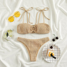 Load image into Gallery viewer, Sexy Bikini 2021 Bandeau Bikini Set Women Swimsuit Ruffle Female Swimwear High Cut Swimming Suit Beachwear Bathing Suts Biquini