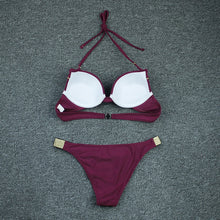 Load image into Gallery viewer, Sexy Bikini 2021 Push Up Bikini Set Swimwear Women Micro Swimsuit Two-Piece Low Waist Female Bandage Biquini Beach Wear Swimming