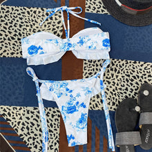 Load image into Gallery viewer, Sexy Bikini Micro Bikini Set Floral Women Swimsuit Ruffle Female Swimwear Bandeau Biquini Beachwear Swimming Suit Bathing Suits