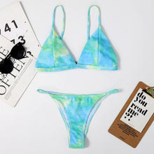 Load image into Gallery viewer, Sexy Bikini Micro Women`s Swimsuit 2021 Tie Dye Mini Thong Bikinis Set Brazilian Swimming for Women Swimwear Female Bathing Suit