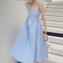 Load image into Gallery viewer, Sexy Birthday Halter Dress for Women Summer 2021 Casual Elegant Evening Party Midi Dresses Backless Boho Korean Fashion Clothing