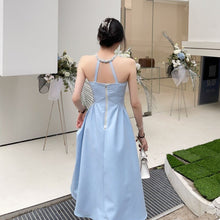Load image into Gallery viewer, Sexy Birthday Halter Dress for Women Summer 2021 Casual Elegant Evening Party Midi Dresses Backless Boho Korean Fashion Clothing