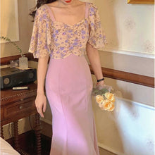 Load image into Gallery viewer, Sexy Bodycon Evening Party Midi Dress Women Boho Casual Elegant Fishtail Floral Dress Print Korean Fashion Clothing Summer 2021