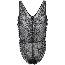 Load image into Gallery viewer, Sexy Bodysuit Fashion Clothes Summer Hollow Out Lace Onesie Transparent Temptation Backless Jumpsuits for Women Black White