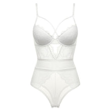 Load image into Gallery viewer, Sexy Bodysuit Women 2019 Hollow Out Lace Bodysuit Halter lace Jumpsuit Sleeveless Solid bralette bodysuits bandage Playsuit