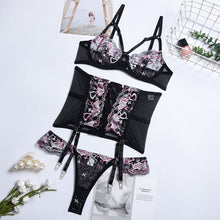 Load image into Gallery viewer, Sexy Bra And Panties Set Lingerie Embroidery Erotic Bra And G String Thong Brief Sets Intimates Costumes Sex Women&#39;s Underwear
