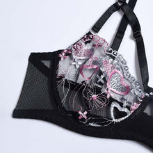 Load image into Gallery viewer, Sexy Bra And Panties Set Lingerie Embroidery Erotic Bra And G String Thong Brief Sets Intimates Costumes Sex Women&#39;s Underwear