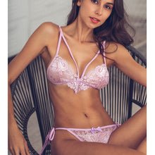 Load image into Gallery viewer, Sexy Bra and Panty Sets Transparent Bra Lingerie Femme Wire Free  Back Closure Women Underwear Set
