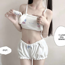 Load image into Gallery viewer, Sexy Bunny Girl Cow Cosplay Outfit White Pink Cute Anime Panties Roleplay Maid Costume Soft Velvet Sleepwear Kawaii Lingerie New