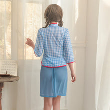 Load image into Gallery viewer, Sexy Chinese Style Role Play Schoolgirl Costume Women Seductive Lingerie  Plaid Cheongsam Dress Roleplay Erotic Cosplay Outfit