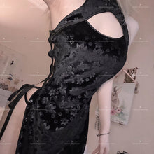 Load image into Gallery viewer, Sexy Cosplay Costume Black Cheongsam Erotic Anime Ladies Babydoll Dress Women Uniform Maid Outfit Dress Ropa Sexy Para El Sexo