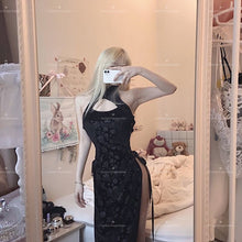 Load image into Gallery viewer, Sexy Cosplay Costume Black Cheongsam Erotic Anime Ladies Babydoll Dress Women Uniform Maid Outfit Dress Ropa Sexy Para El Sexo