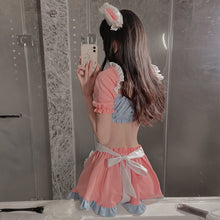 Load image into Gallery viewer, Sexy Cosplay Costumes for Female Maid Outfits Cute Pink Blue Top Short Skirt Uniform Cosplay Anime Women&#39;s Exotic Dress New