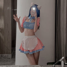 Load image into Gallery viewer, Sexy Cosplay Costumes for Female Maid Outfits Cute Pink Blue Top Short Skirt Uniform Cosplay Anime Women&#39;s Exotic Dress New