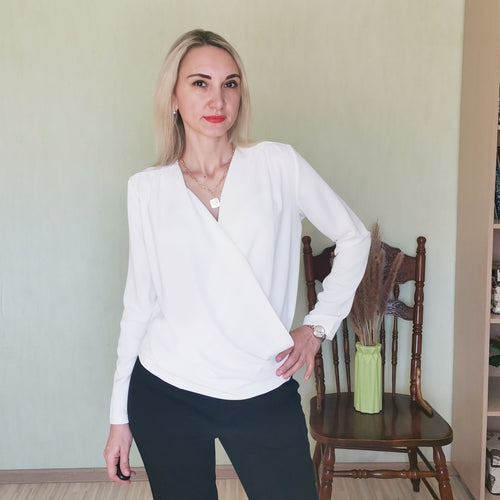 Sexy Deep V-Neck Satin Women's Blouse Casual Long Sleeve Solid Tops Shirt Female Spring Autumn Fashion Elegant Vintage Shirts