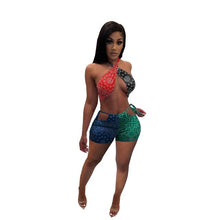 Load image into Gallery viewer, Sexy Fitness Wear Summer Women&#39;s Paisley Bra Shorts Set Popular Print Sexy Lace Up Swimsuit Available From Stock