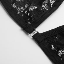 Load image into Gallery viewer, Sexy Gay Men Lace Lingerie Exotic Sets Sissy Nightwear Bikini Set Lace Adjustable Spaghetti Strap Bra Tops with Briefs Clubwear