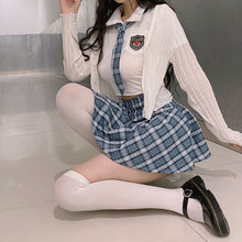 Load image into Gallery viewer, Sexy Girls School Uniform Temptation Studentgirl Set Korean Anime Cosplay Sailor Costumes Short Skirt Tie Shirt Sexy 3 Piece Set