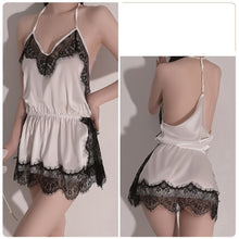 Load image into Gallery viewer, Sexy Halter Dress Backless Temptation Maid Pajamas Slightly Transparent Lace Uniform Catholic Schoolgirl Uniform Lingerie Kitten