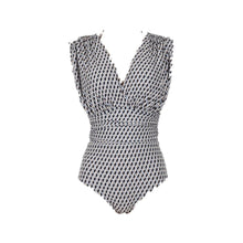 Load image into Gallery viewer, Sexy High Cut One Piece Swimsuit Women Plaid Print Swimwear V Neck Monokini Vintage Swim Suit Open Back Trikini Pad Bathing Suit