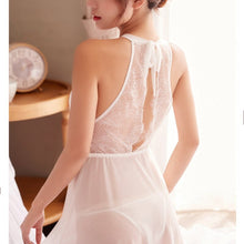 Load image into Gallery viewer, Sexy Hot Erotic Halter Nightgowns Women Sexy Lingerie Lace Sleepwear White Nighties Nightdress Nightshirt Pijama Homewear