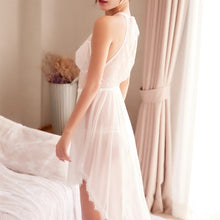 Load image into Gallery viewer, Sexy Hot Erotic Halter Nightgowns Women Sexy Lingerie Lace Sleepwear White Nighties Nightdress Nightshirt Pijama Homewear