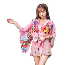 Load image into Gallery viewer, Sexy Japanese Printed Kimono Role Playing Uniform Set Women&#39;s Fun Underwear Cosplay Costume Lingerie Sex Costume Maid Cosplay