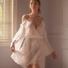 Load image into Gallery viewer, Sexy Lace Loose Suspender Sleepwear Low Chest Princess Long Sleeping Woman Lingerie Low-cut Straps Nightgown Nightdress