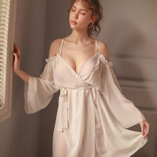 Load image into Gallery viewer, Sexy Lace Loose Suspender Sleepwear Low Chest Princess Long Sleeping Woman Lingerie Low-cut Straps Nightgown Nightdress