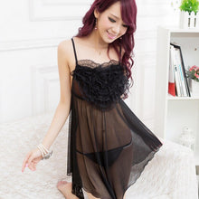 Load image into Gallery viewer, Sexy Large Love Lace Sexy Suspender Nightdress Women&#39;s Sexy Underwear Perspective Dress  Sexy Costumes Exotic  Lingerie Erotic