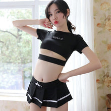 Load image into Gallery viewer, Sexy Large Size Pure Student  Cosplay Black Miniskirt  Lingerie Set Uniform Temptation Erotic JK Pleated Skirt Exotic Underwear