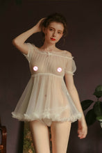 Load image into Gallery viewer, Sexy Lingerie Babydoll Sheer Dress Sleep G-strings Sexy Underwear Women Baby Doll Mujer Erotic Sexy Clothes Langerie Lenceria