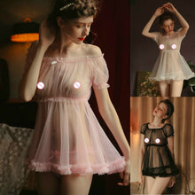 Load image into Gallery viewer, Sexy Lingerie Babydoll Sheer Dress Sleep G-strings Sexy Underwear Women Baby Doll Mujer Erotic Sexy Clothes Langerie Lenceria