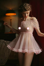 Load image into Gallery viewer, Sexy Lingerie Babydoll Sheer Dress Sleep G-strings Sexy Underwear Women Baby Doll Mujer Erotic Sexy Clothes Langerie Lenceria