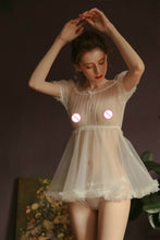 Load image into Gallery viewer, Sexy Lingerie Babydoll Sheer Dress Sleep G-strings Sexy Underwear Women Baby Doll Mujer Erotic Sexy Clothes Langerie Lenceria