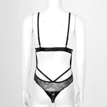 Load image into Gallery viewer, Sexy Lingerie Bodysuit Catsuit Women Underwear Leather Lace Patchwork Hot Erotic Lingerie Woman Latex Body Exotic Costumes