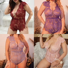 Load image into Gallery viewer, Sexy Lingerie Bodysuit Plus Size Costumes Babydoll Lingerie for Women See Through Pole Dance Stripper Clothes Plus Size Lingere