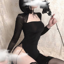 Load image into Gallery viewer, Sexy Lingerie Classical Split Fork Cheongsam Dress Women Devil Cosplay Lolita Costumes Fancy Erotic Sleepwear Exotic Apparel