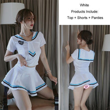 Load image into Gallery viewer, Sexy Lingerie Erotic School Girl Cosplay Costumes Sexy Skirt for Sex Sailor Costume Kawaii Japaness Anime Sailor Mini Skirt Suit