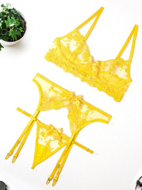 Sexy Lingerie Exotic Costumes Lace Transparent Underwear Women Sensual Lingerie Woman Porn Erotic Lingerie 3 Pieces