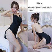 Load image into Gallery viewer, Sexy Lingerie Female Sense Lace Suspender Pajamas Panties Suit Women V Neck Sling Nightdress Homewear  Summer Tops Sweet Girl