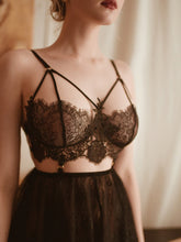 Load image into Gallery viewer, Sexy Lingerie Female Winter Water Soluble Floating Flower Eyelash Lace Perspective Temptation Sling Nightgown Sleepwear