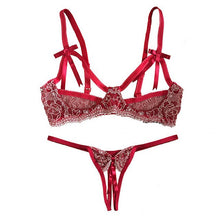 Load image into Gallery viewer, Sexy Lingerie French Bra Brief Sets Ultra Slim Women Underwear Sexy Lace Embroidery Bra Girls Lingerie Set Sale See Through Bra